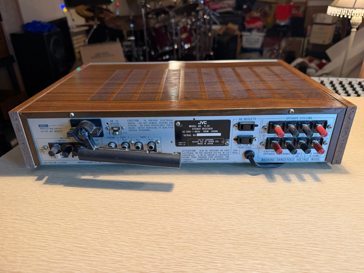 JVC R-2X AM/FM Synthesizer Stereo Receiver Phono Input Vintage Japan Tested