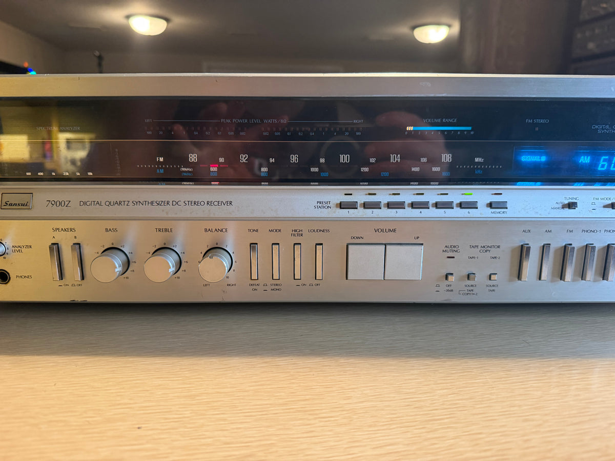 Sansui 7900Z Am/Fm Quartz Stereo Receiver 100WPC Monster Freshly Serviced Beauty