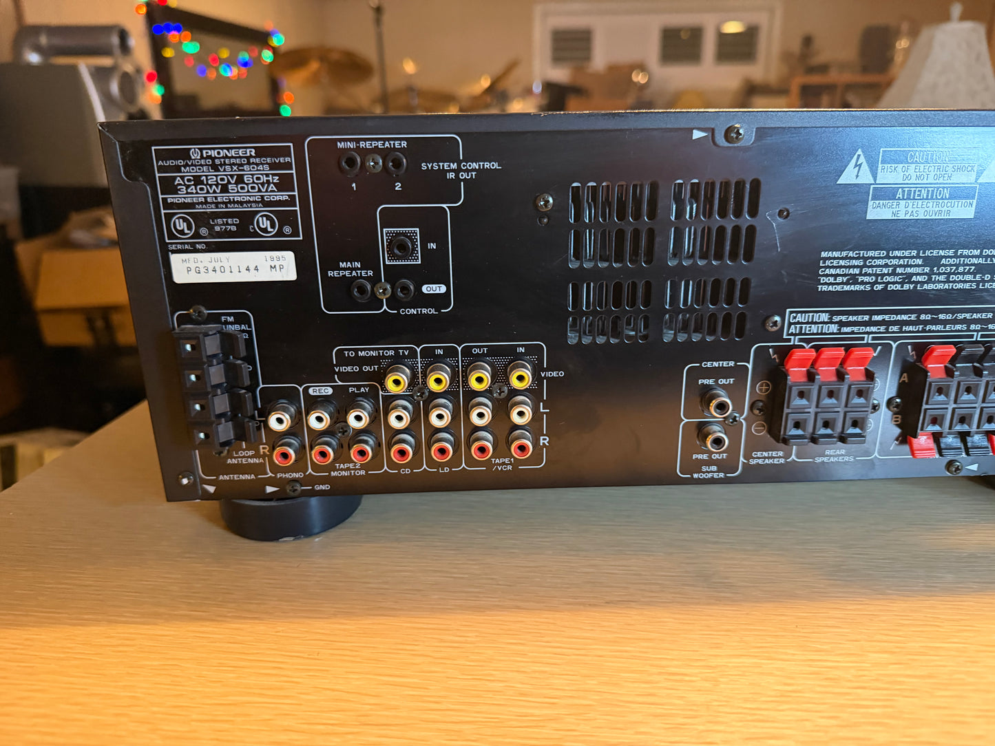 Pioneer VSX-604S Home Theater Receiver 340W 500VA Tested Works 150WPC Monster🔥