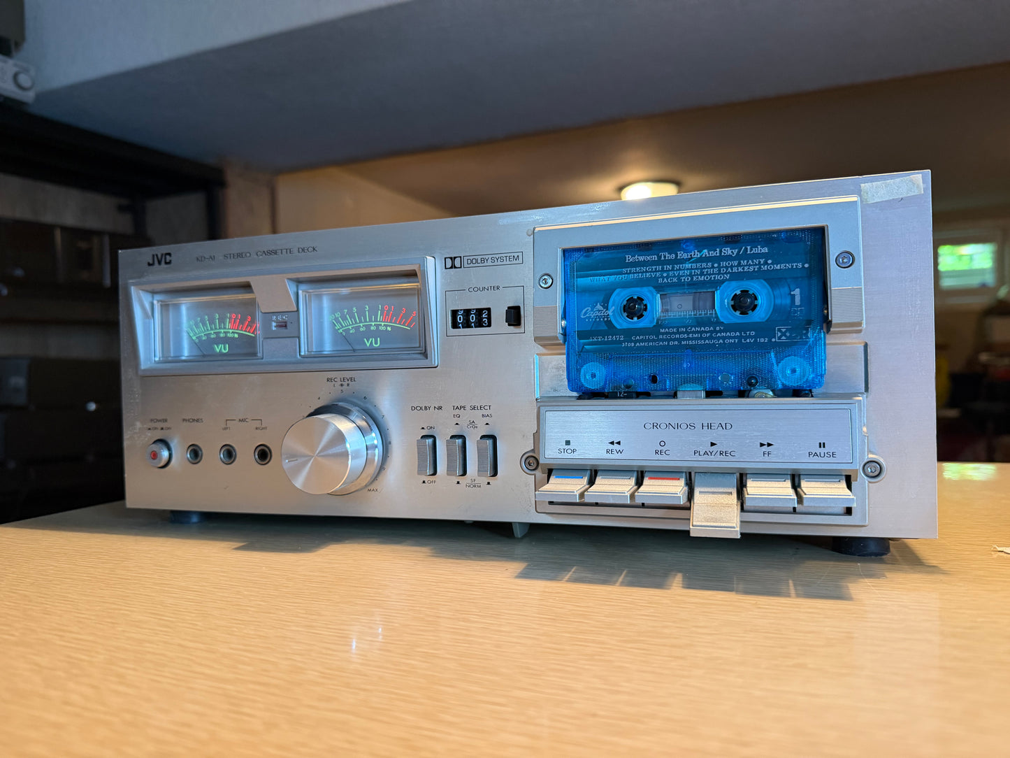 JVC KD-A1 Cassette Deck; New Belts; High Fidelity Beautiful VU Meters Very Rare!
