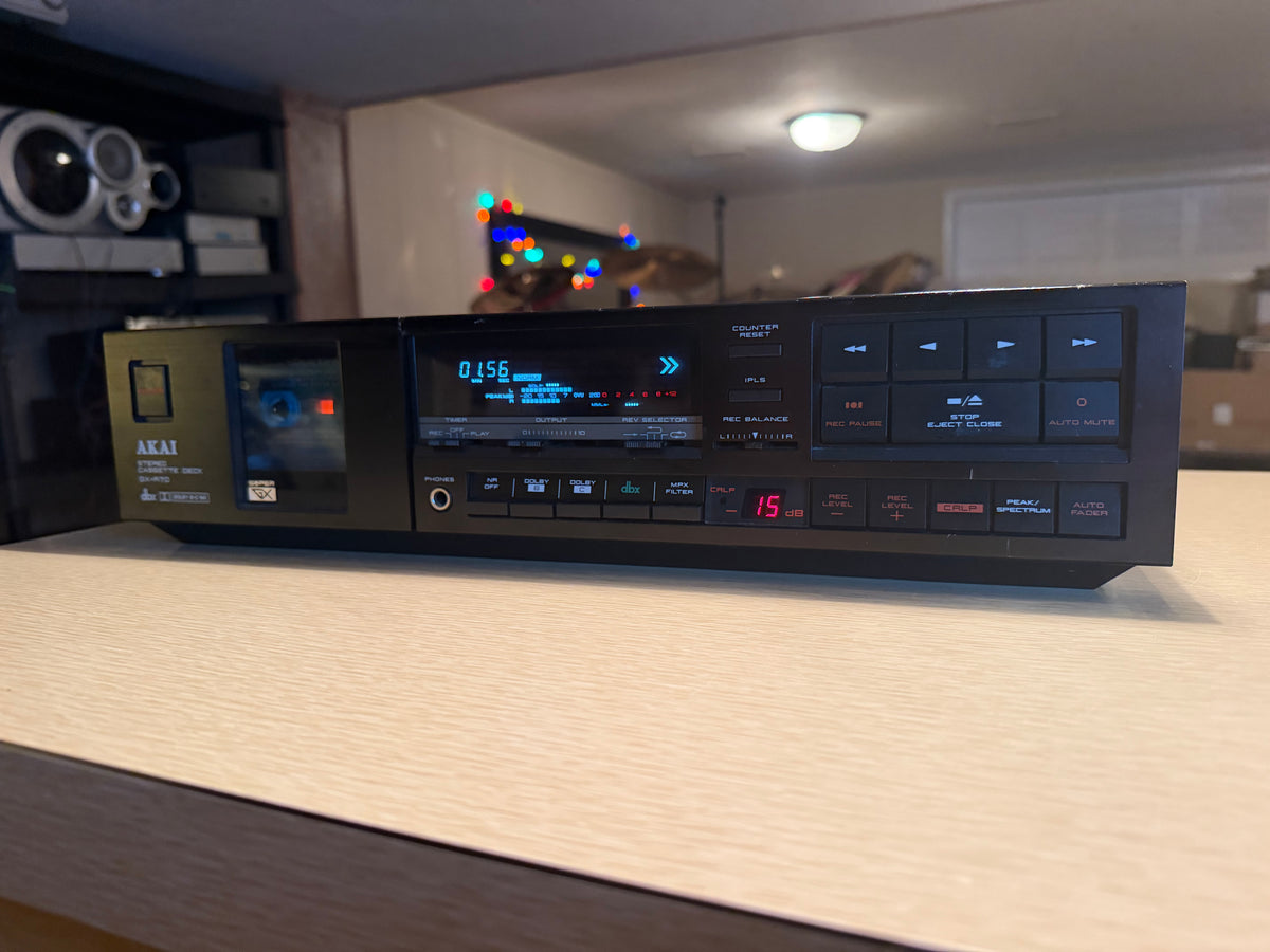 AKAI GX-R70 Stereo Cassette Deck Super GX Dolby B-C dbx Fresh Service Very Rare!