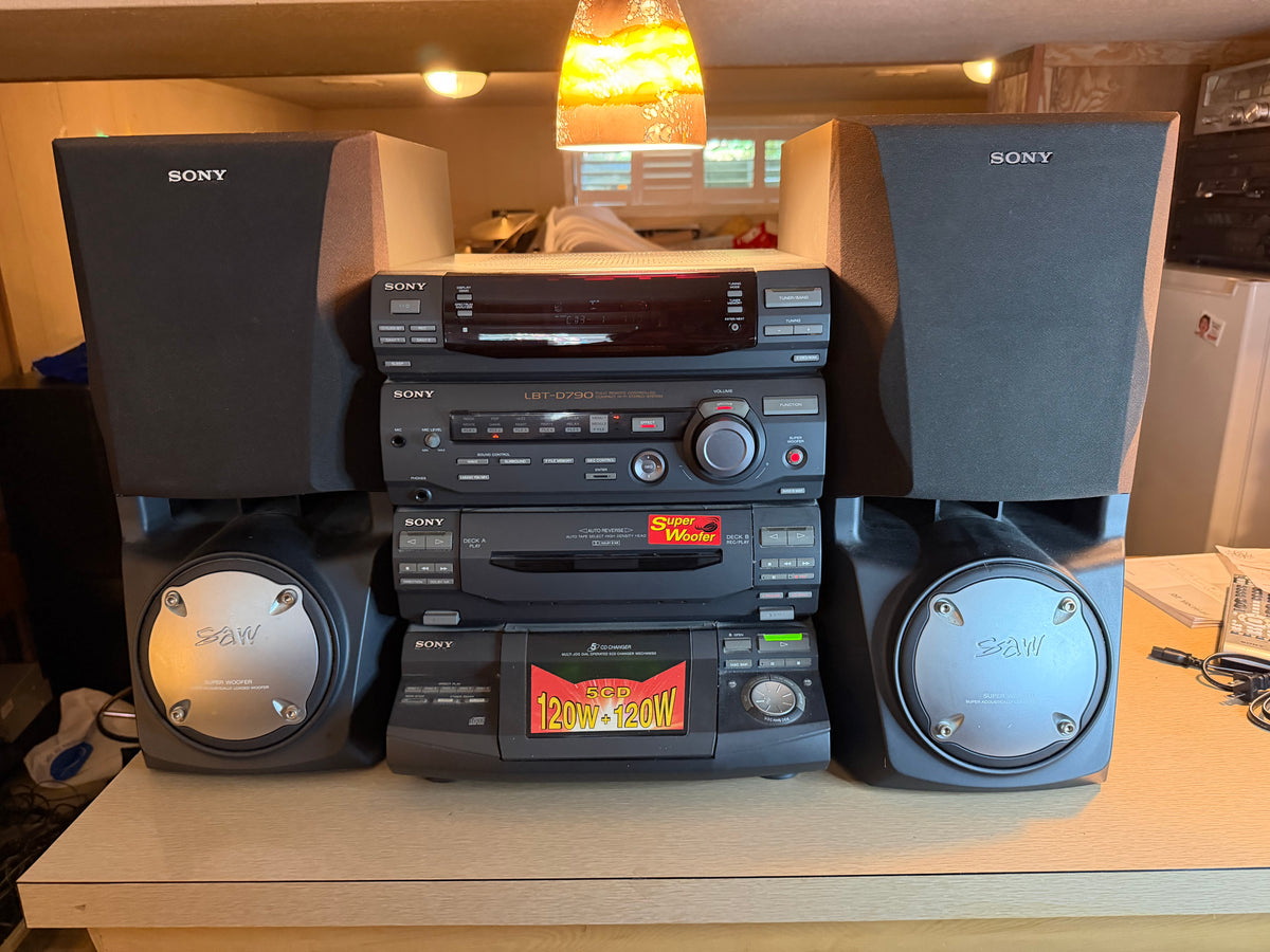 RARE Vintage SONY LBT-D790 Am Fm CD Dual Cassette Stereo System Fully Tested🔥🎶