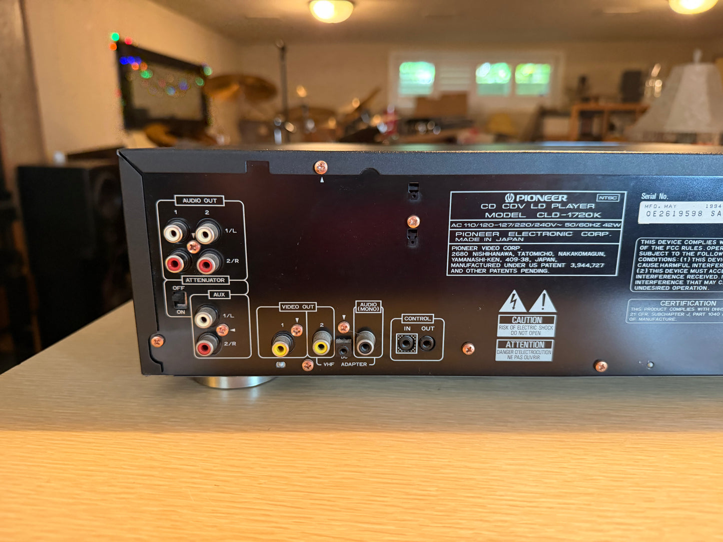Pioneer CLD-1720K Cd Cdv Ld Laserdisc Karaoke Player Excellent Serviced Remote🔥