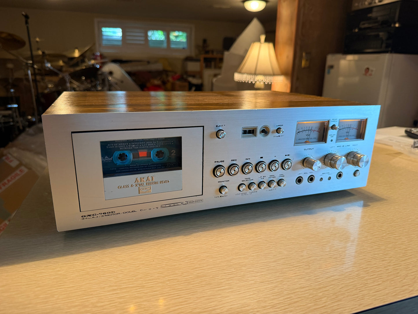 AKAI GXC-760D Stereo Cassette Deck 3heads 3motors AC100V 50Hz/60Hz 50W Serviced!