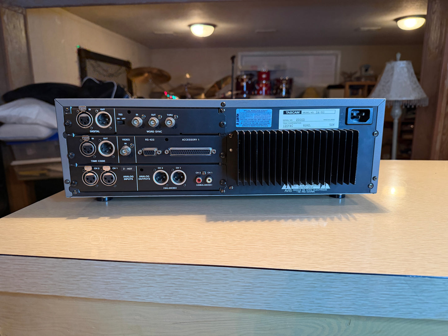 Tascam DA-60 MKII Professional DAT Recorder ~ Powers On ~ Works But No Sound