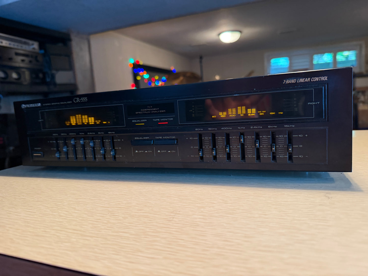 Pioneer Gr 555 Equalizer - 7 Band Vintage Stereo Graphic Equalizer Serviced Rare