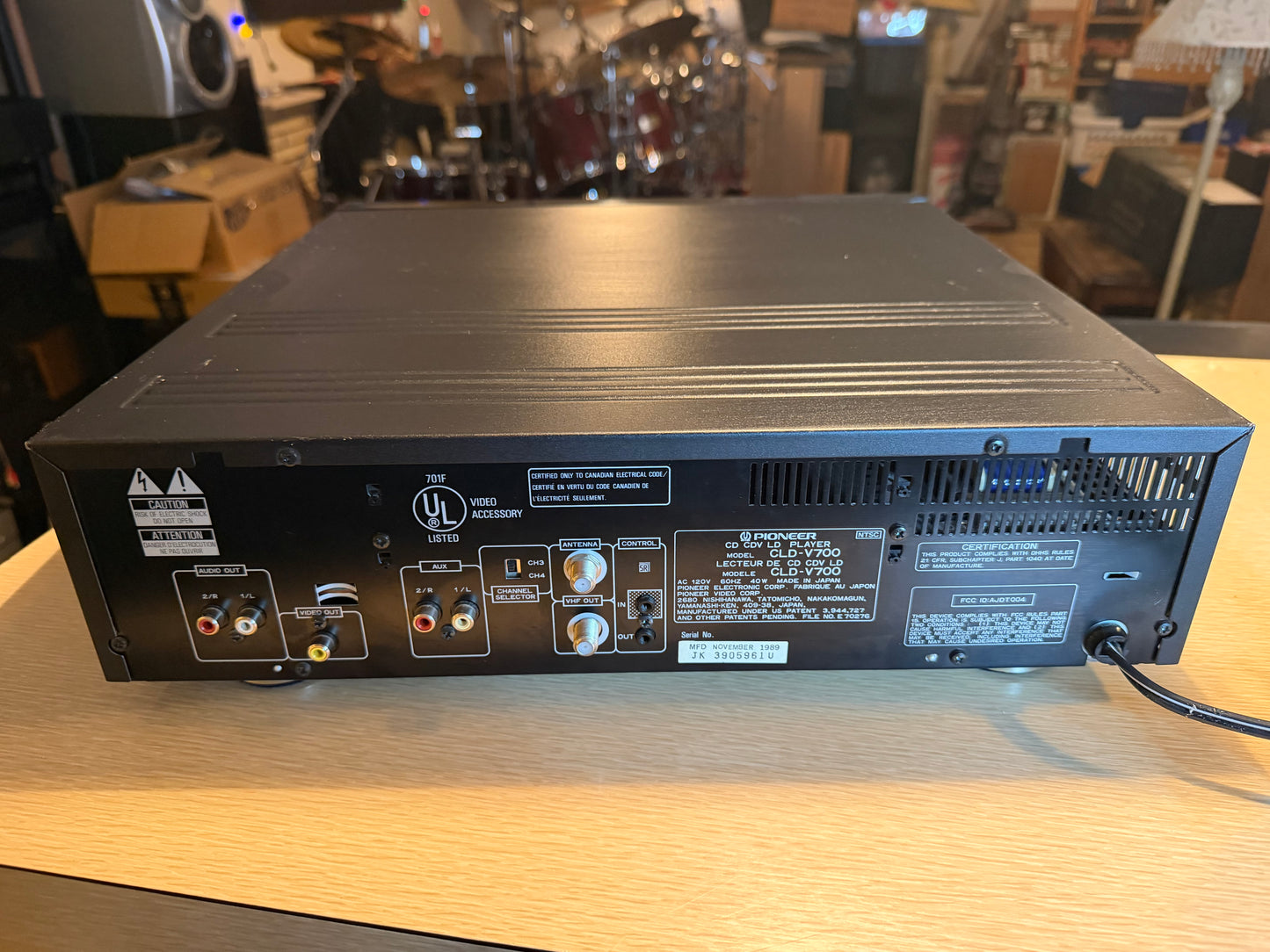 Pioneer CLD-V700 Cd Cdv Ld Laserdisc Karaoke Player Near Mint With Remote Works!