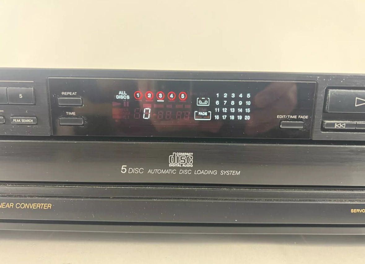 Sony CDP-C215 CD 5 Compact Disc Changer Player Tested Sounds Great!