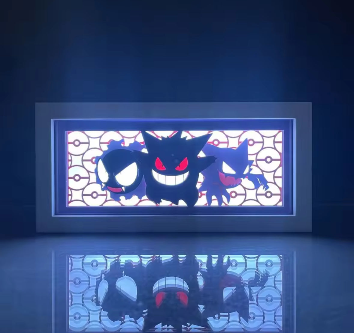 Gengar Evolution Line Decoration Led Wall Ornament Lamp 20x10cm Brand New