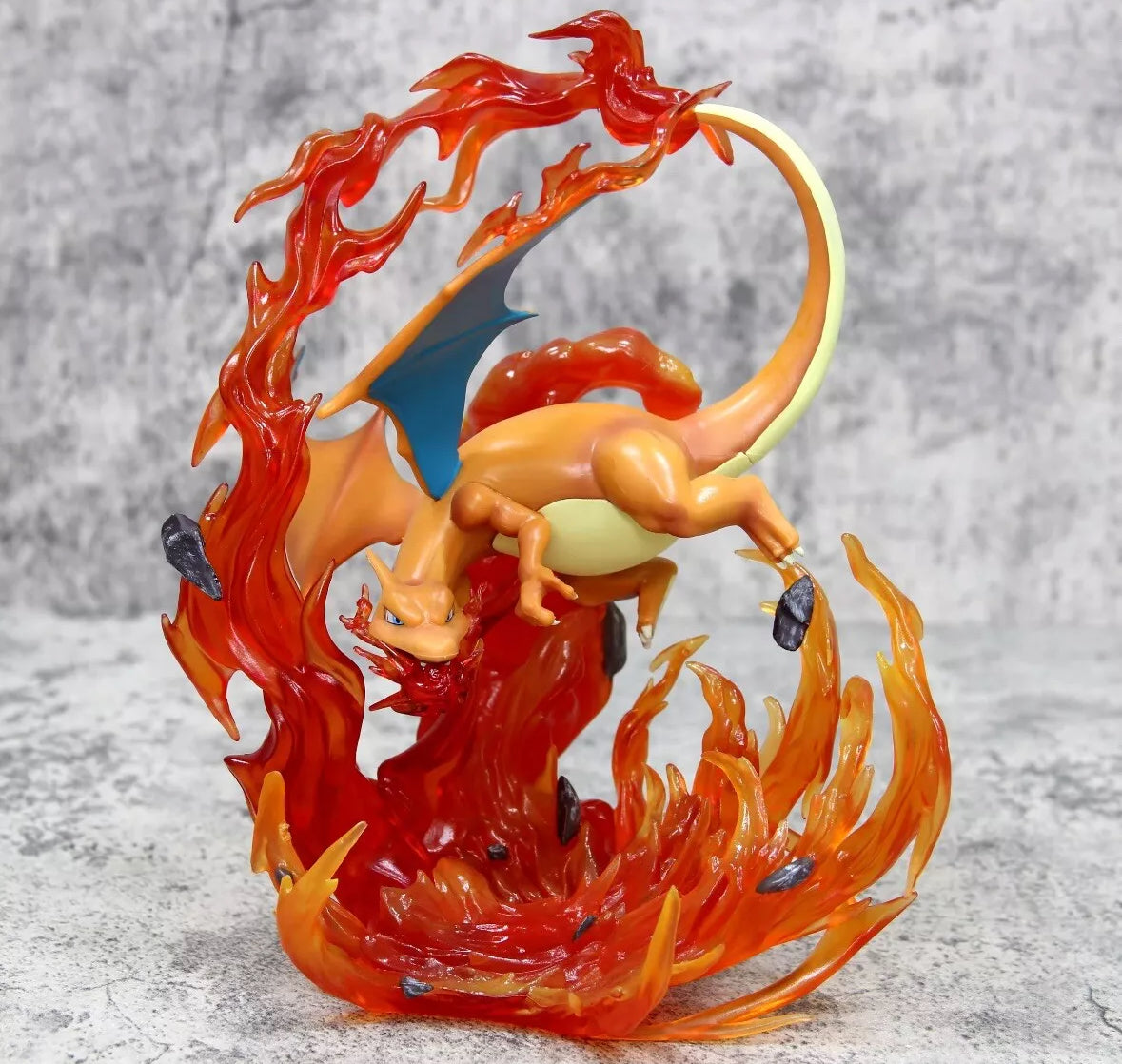 Pokemon Shiny Black Charizard Anime Figure Black Charizard Action Figurine 8”