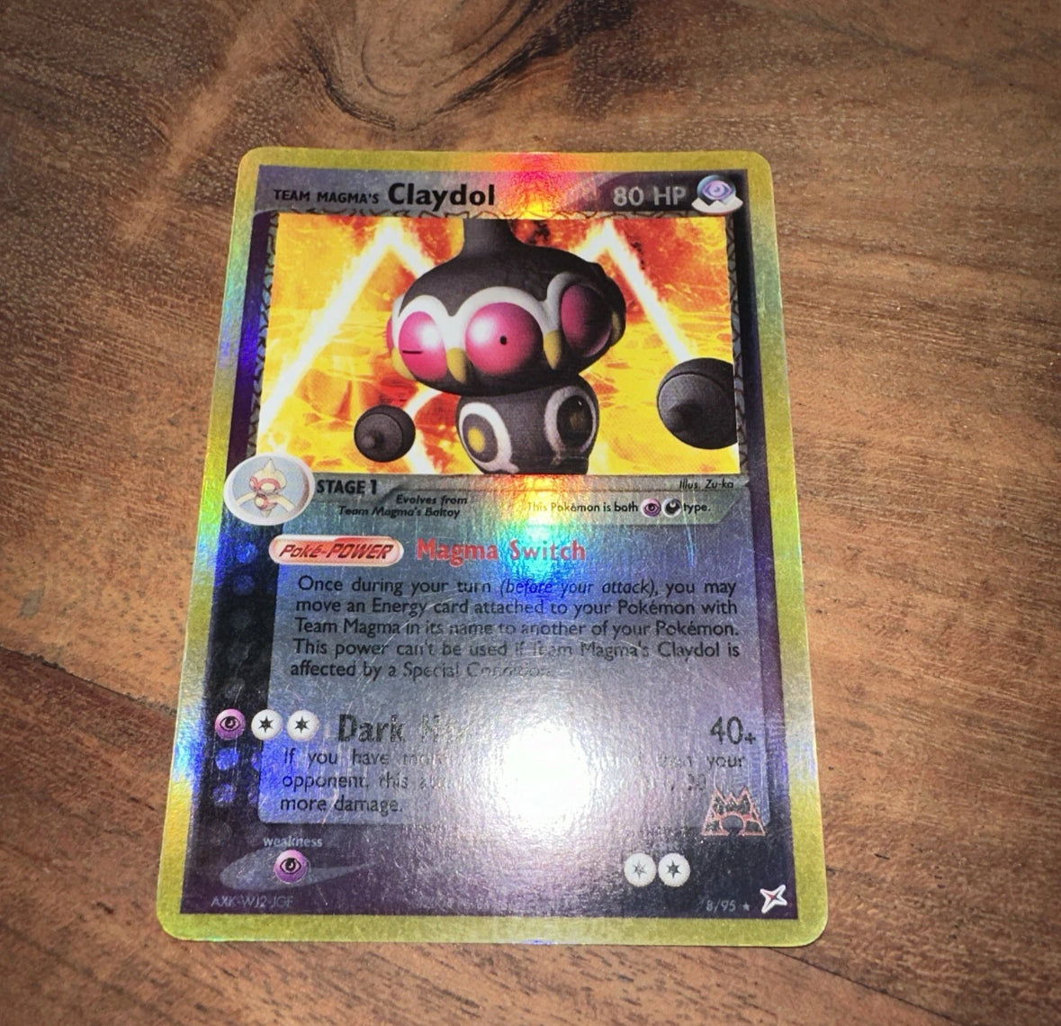 Pokemon Team Magma's Claydol Reverse Holo 8/95 lp