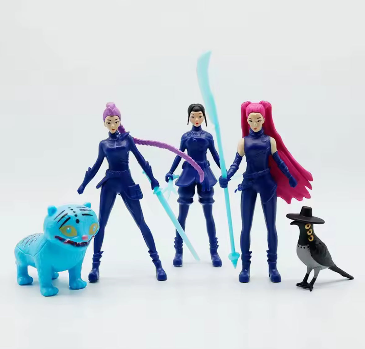 5pcs/Set Kpop Demon Hunters Action Figure. Toy Derpys Tiger Rumi Mira Zoey Sussy