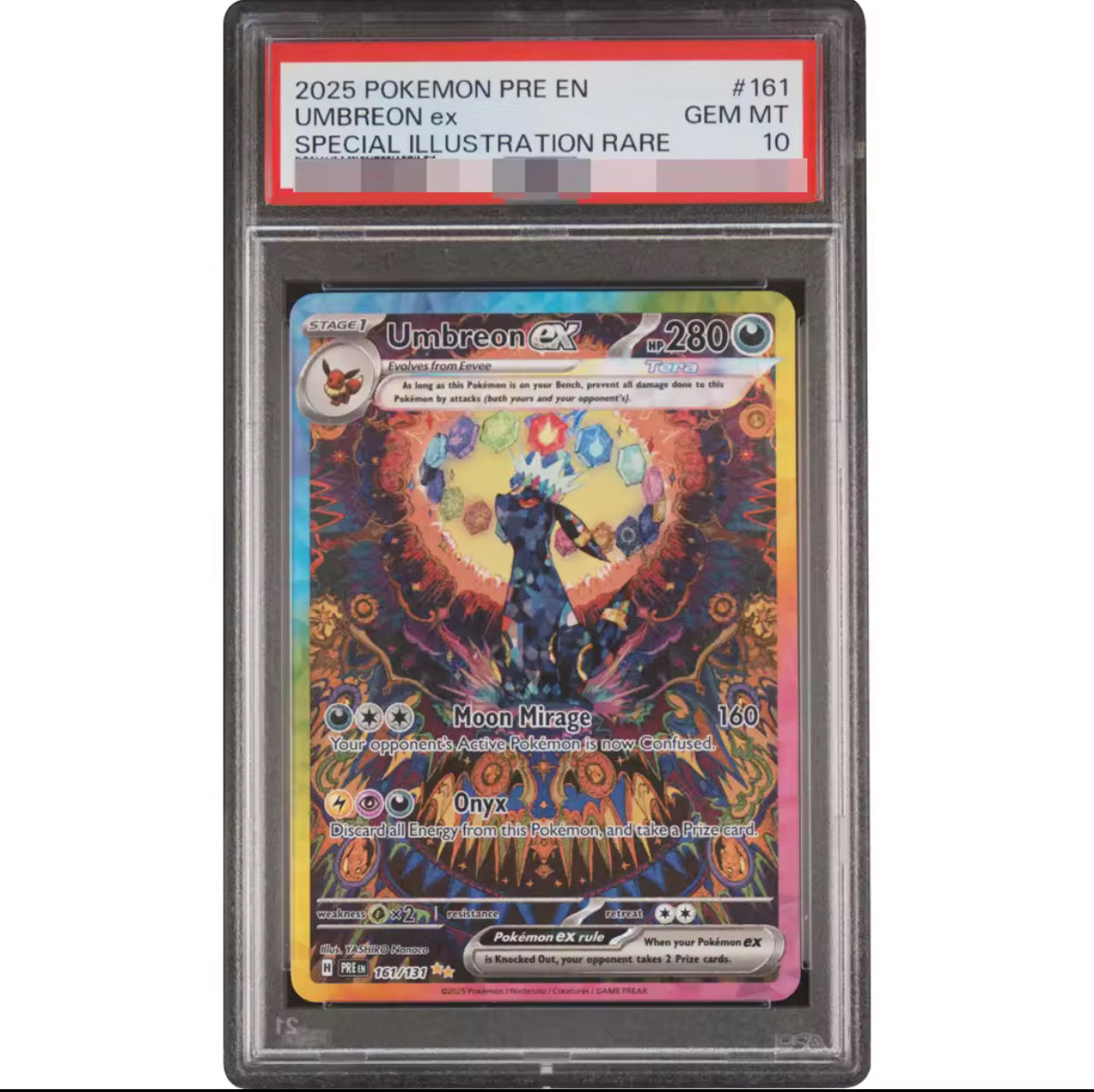 Pokemon PTCG Prismatic Evolutions UMBREON ex 161/131 Collection Card PSA 10 Proxy