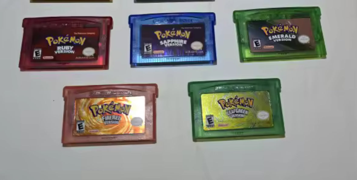 5 Game boy Pokemon Game Bundle New With Cases Emerald Ruby Fire Red (Read Descr)