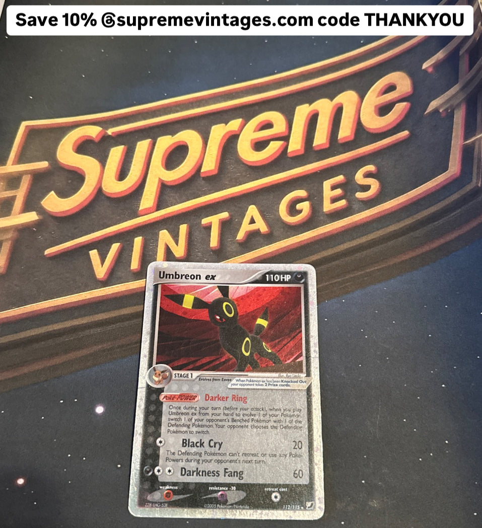 Vintage Umbreon ex 112/115 Unseen Forces Holo Ultra Rare Pokémon Card Swirl💫
