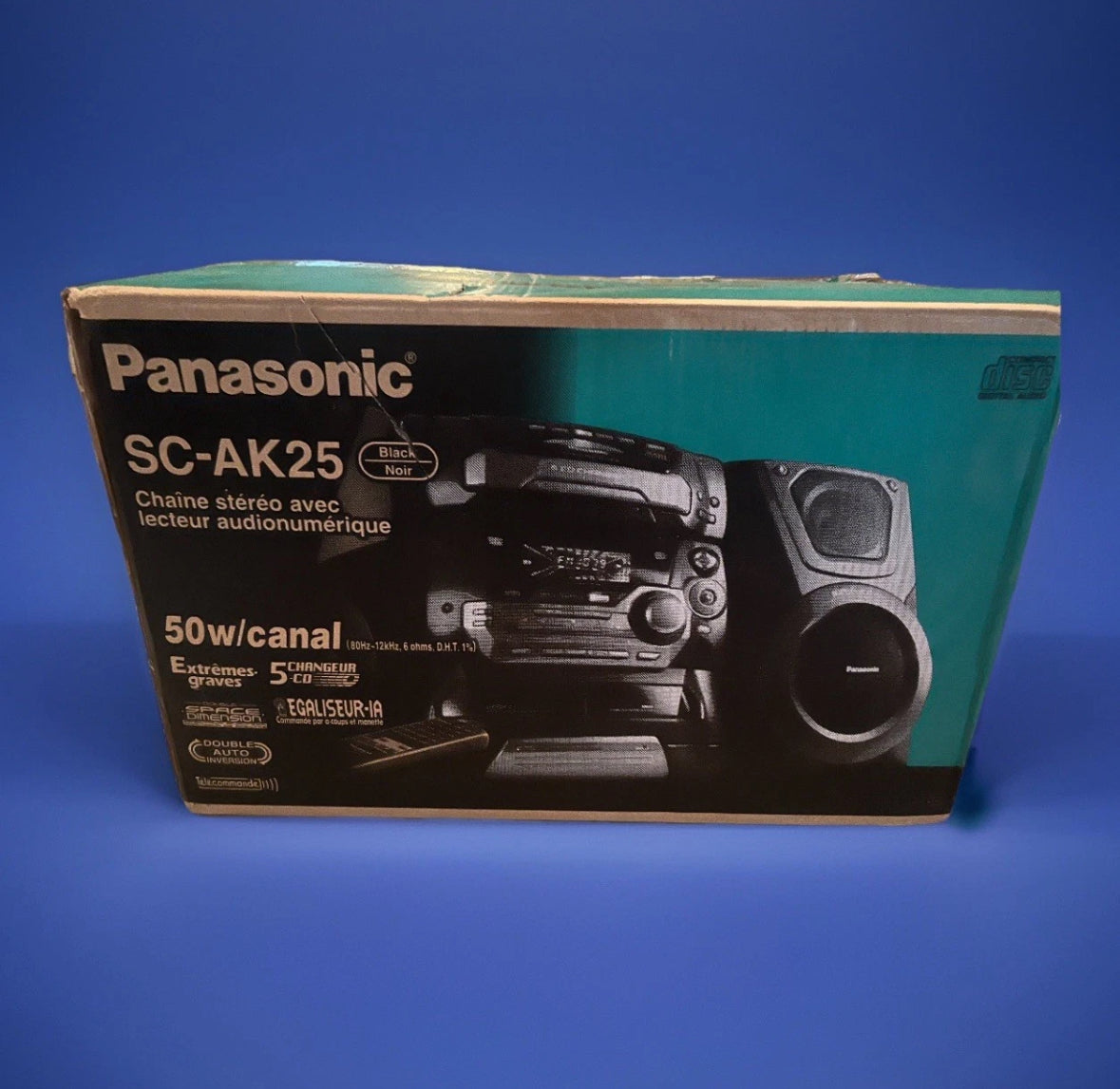 NEW IN BOX: Panasonic SC-AK25 CD Stereo System, 5 CD Changer Taped Shut V Rare🔥