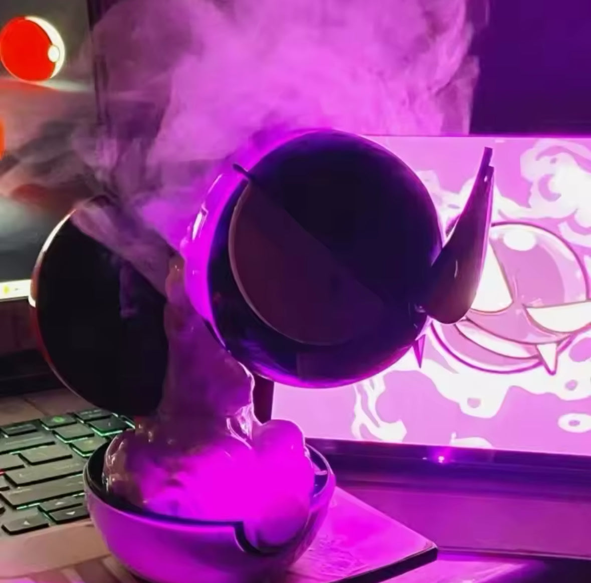 Gastly Figure Animation Humidifier LED Animation Ornament & Air Care Decoration