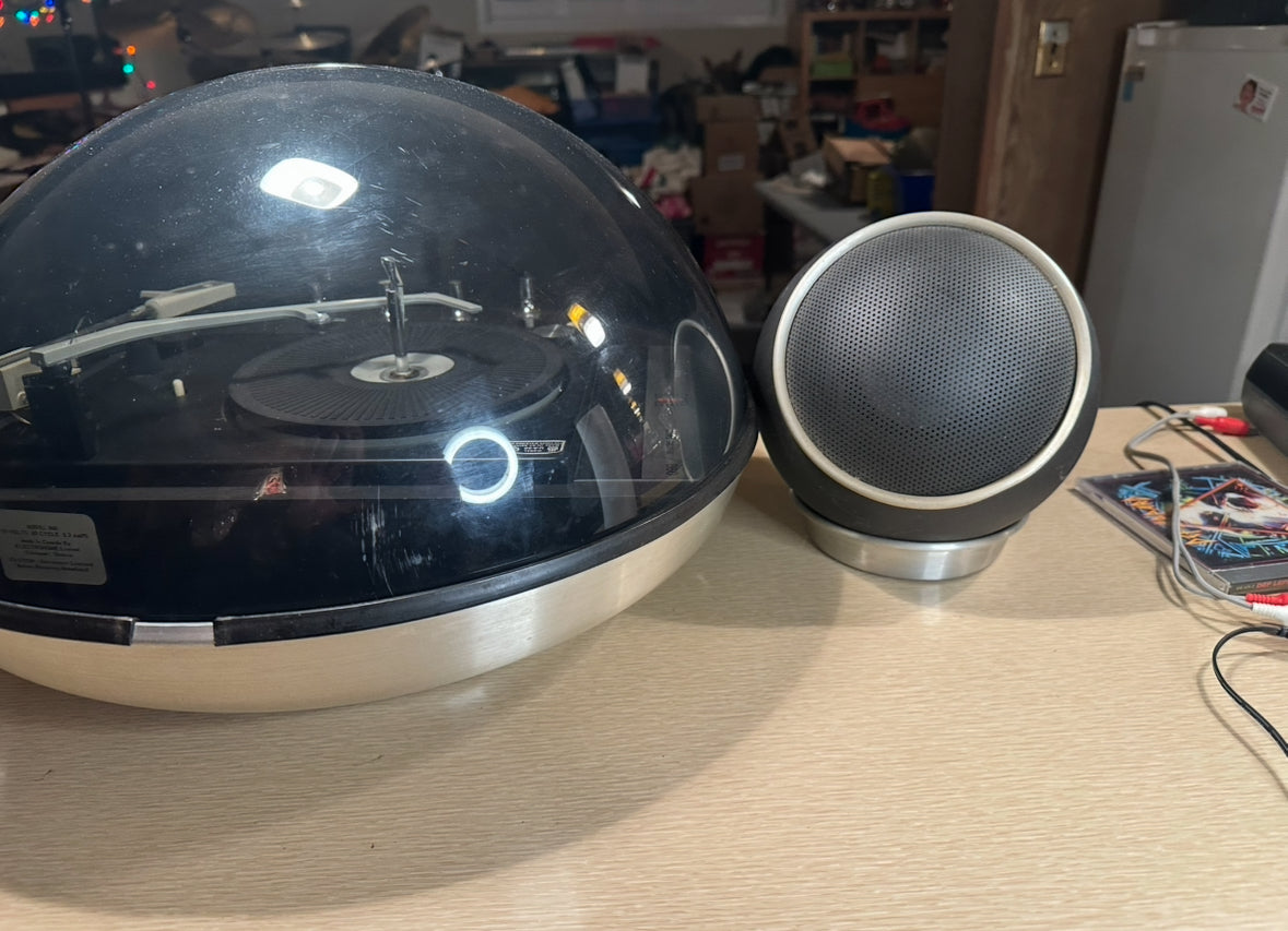 Vintage Electrohome Apollo 860 Solid State Turntable With Speakers Tested Works