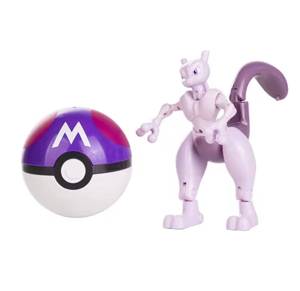 Pokemon Mewtwo Toy Figure New In Box Adjustable To Go Inside Master Ball 10 Cm