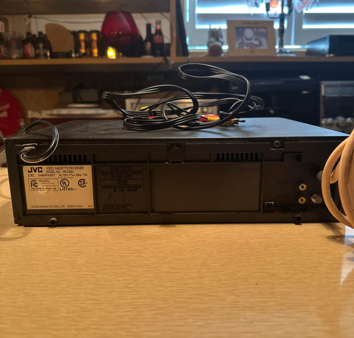 JVC HR-A36U SQPB VCR Player/Recorder Hi-Fi Stereo 4Head HQ WORKS No Remote