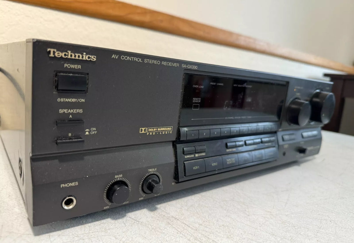 Technics SA-GX330 Receiver 5.1 Channel Vintage 100 WPC With Remote Bundle
