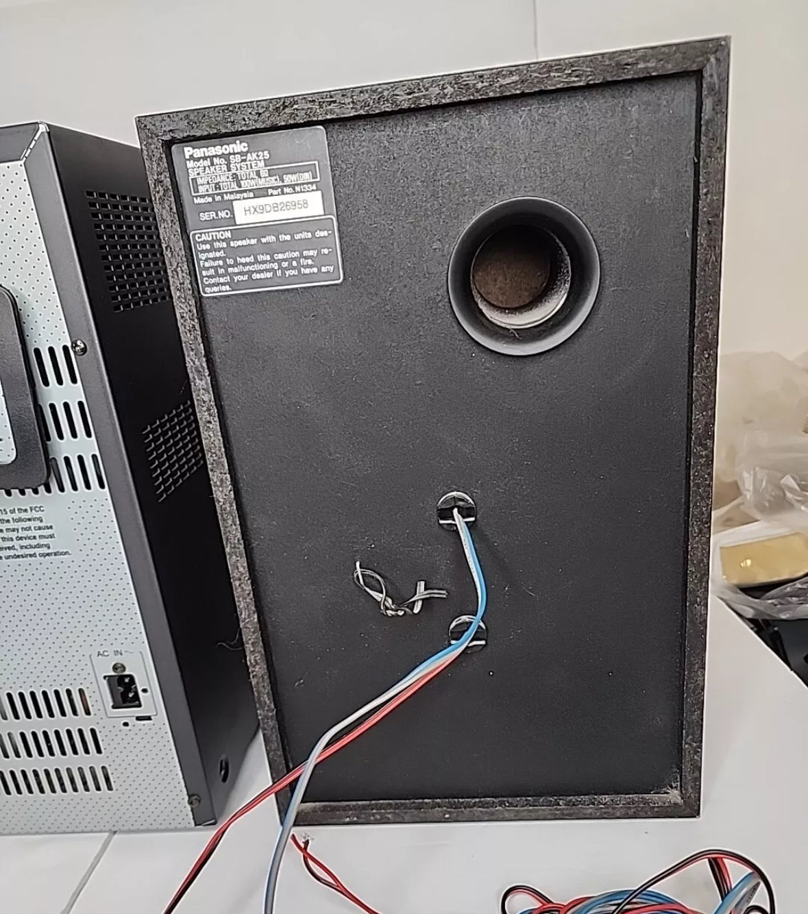 Panasonic Radio Stereo System Boombox SA-AK25 5 CD Changer dual Tape Fully Works