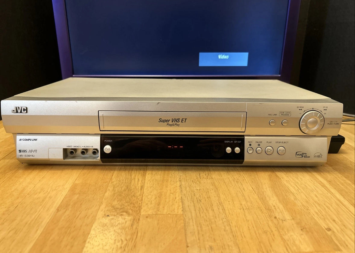 JVC HR-S3911U Super VHS VCR Hi-Fi Stereo S-VHS Player Recorder (WORKS) No Remote
