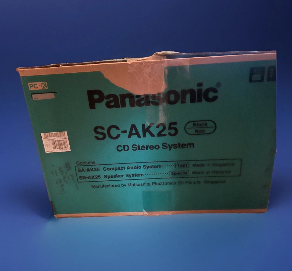 NEW IN BOX: Panasonic SC-AK25 CD Stereo System, 5 CD Changer Taped Shut V Rare🔥