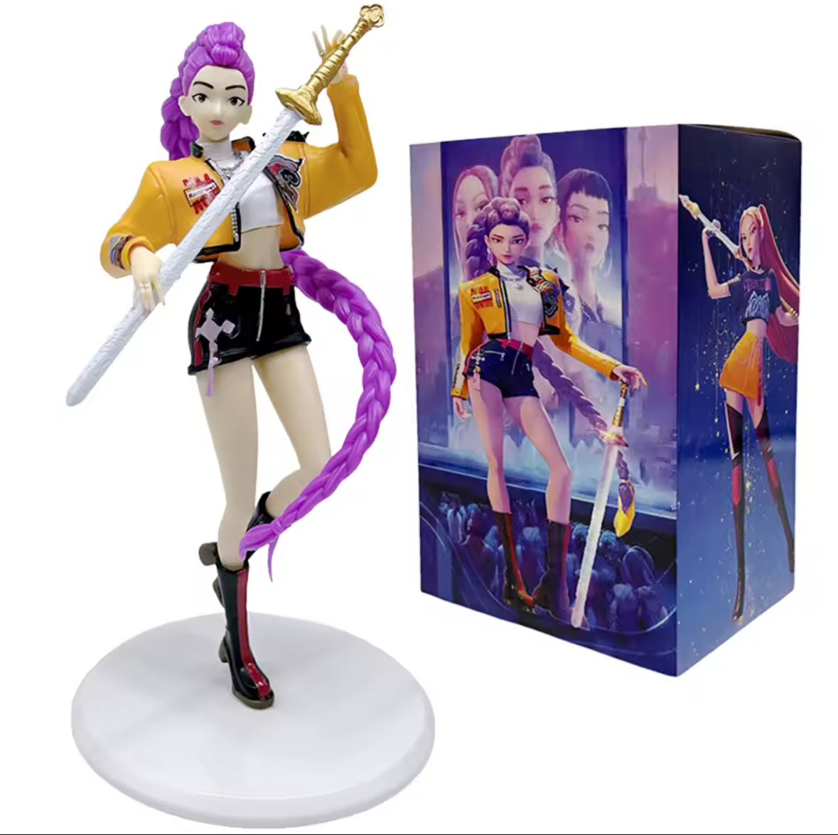 20cm Anime Kpop Demon Hunters Girl Rumi PVC New In Box Gift Action Figure Toy