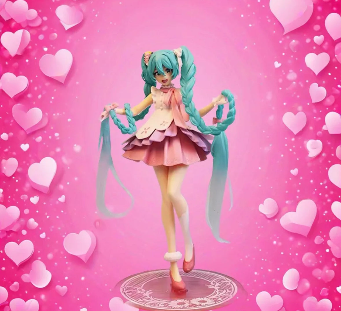 20cm Project DIVA Arcade Pink Cherry Hatsune Miku Figure Anime Figurine Girl Toy