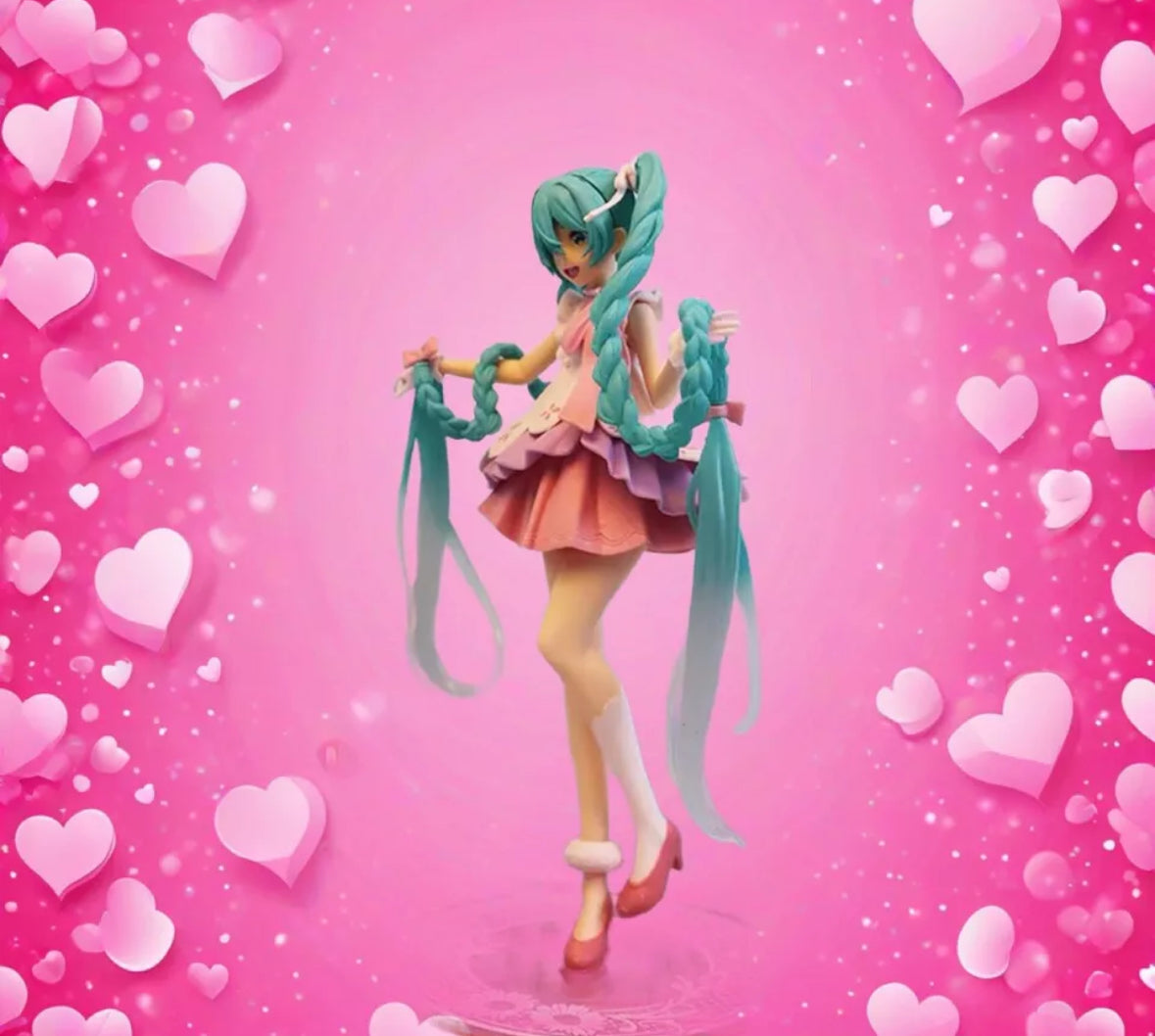 20cm Project DIVA Arcade Pink Cherry Hatsune Miku Figure Anime Figurine Girl Toy