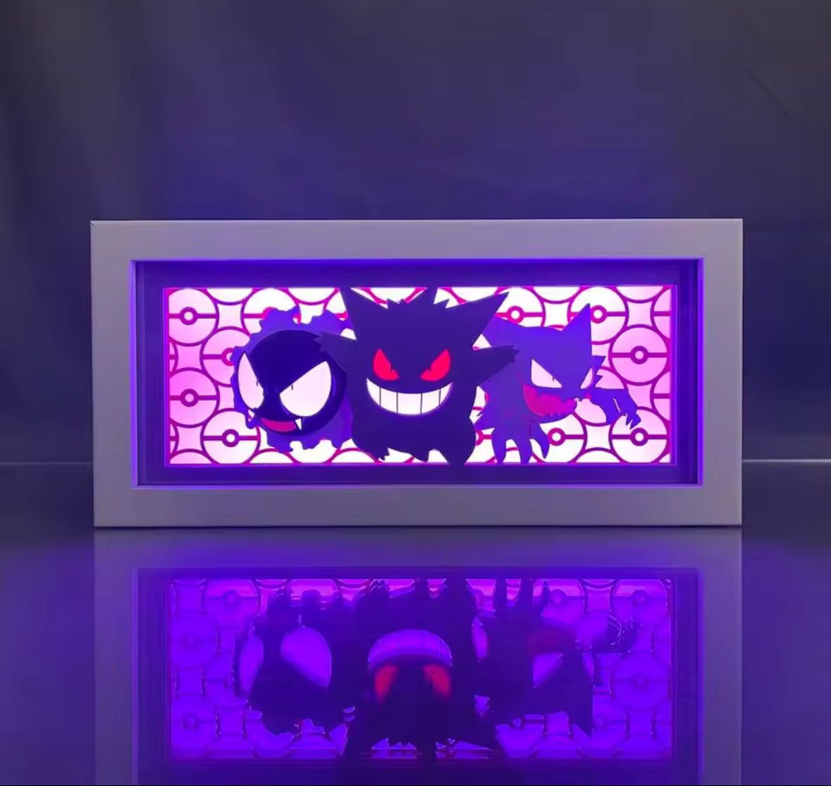 Gengar Evolution Line Decoration Led Wall Ornament Lamp 20x10cm Brand New