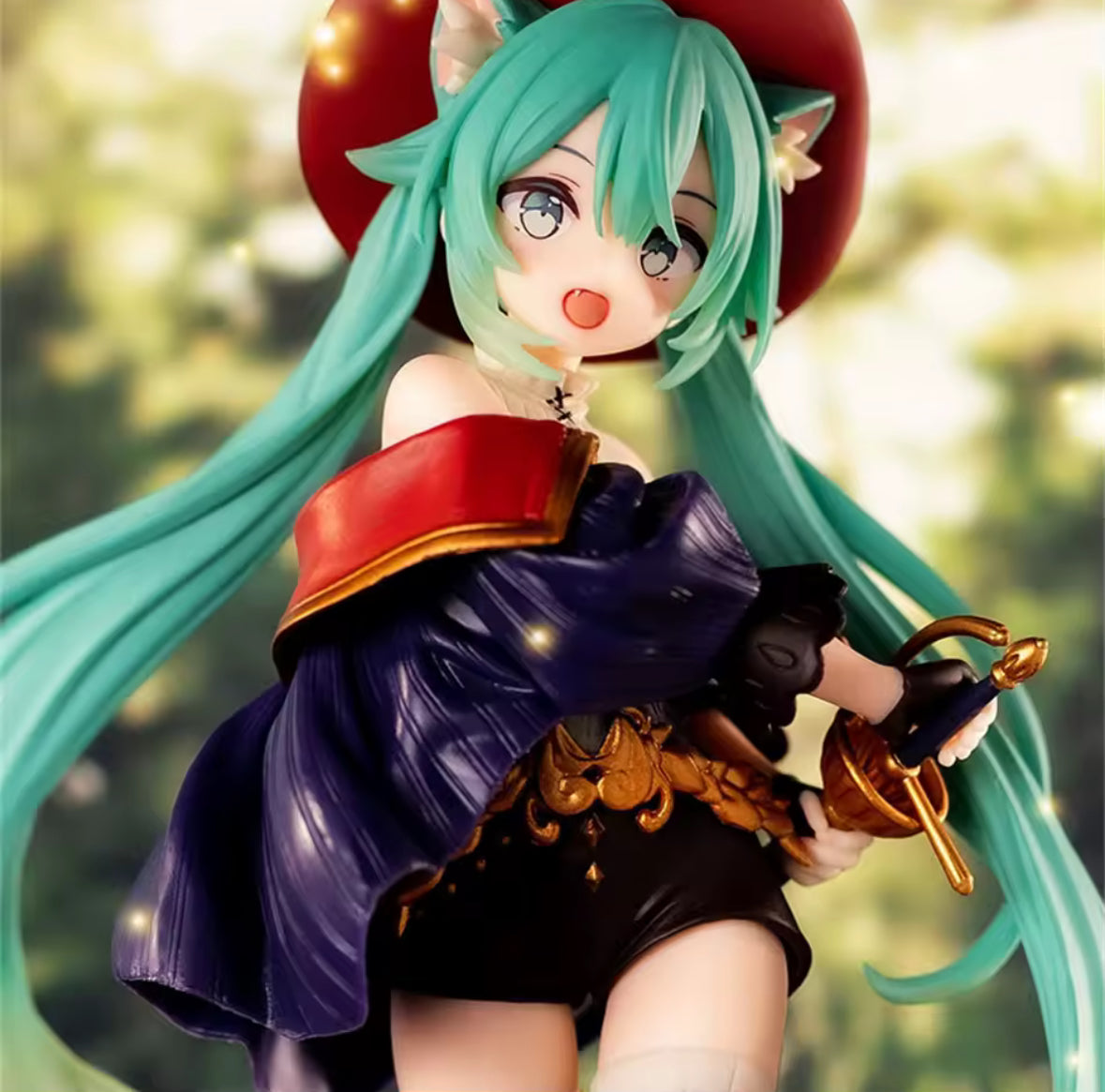 Hatsune Miku Anime Figure Fairy Tale Wonderland Puss In Boots Kawaii Brand New