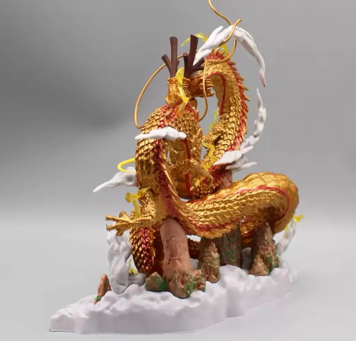 Dragon Ball Z Golden Shenron and 22cm Anime Figure Dbz Figurine Pvc Statue New
