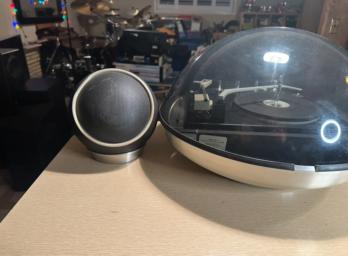 Vintage Electrohome Apollo 860 Solid State Turntable With Speakers Tested Works
