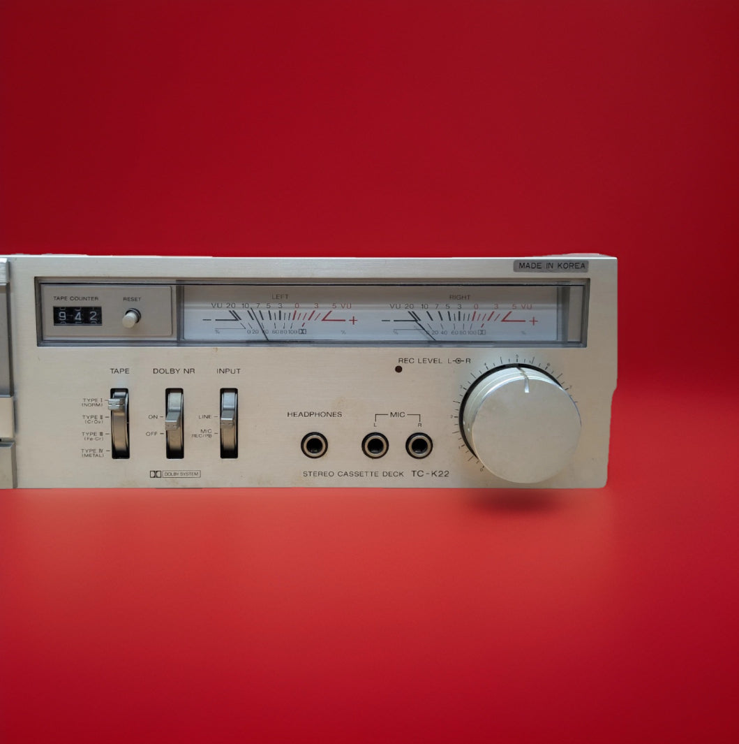 Vintage Sony TC-K22  Cassette Deck VU Meters *New Belts* Works Smooth Rare🔥