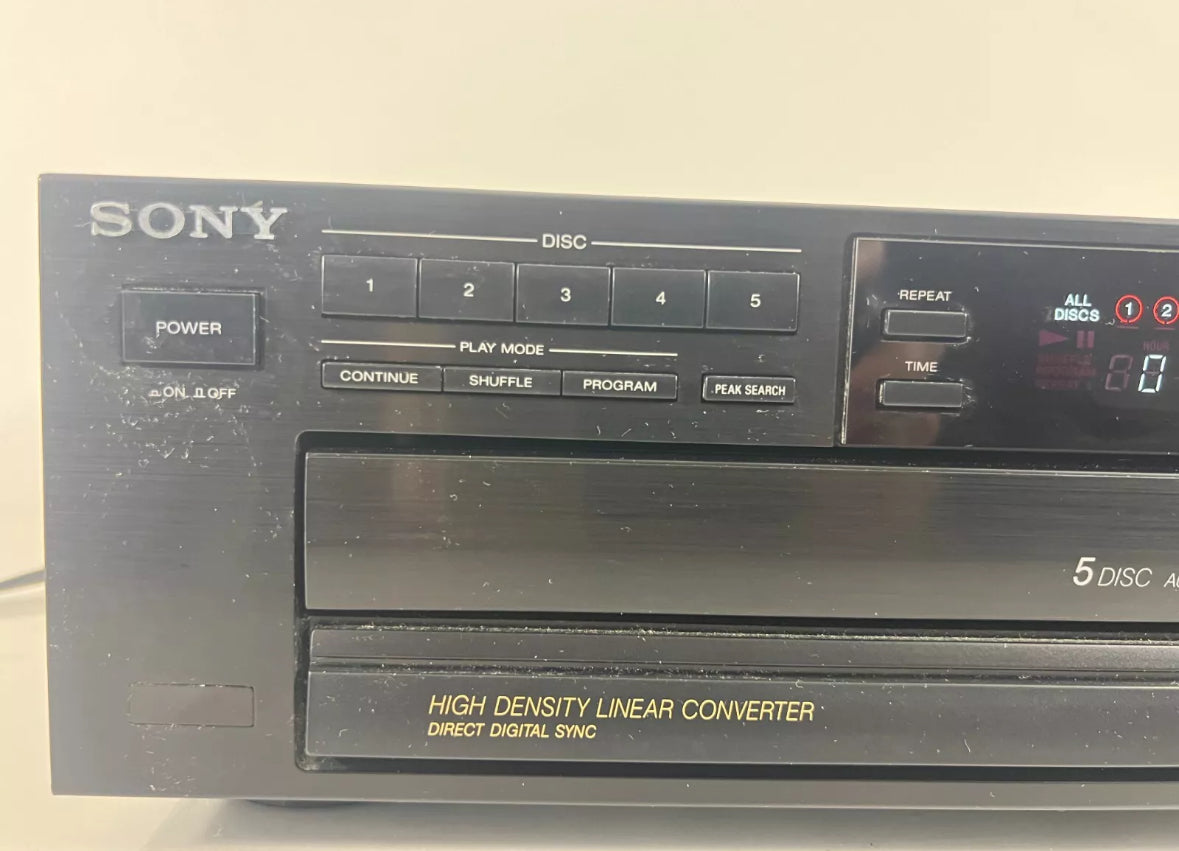 Sony CDP-C215 CD 5 Compact Disc Changer Player Tested Sounds Great!
