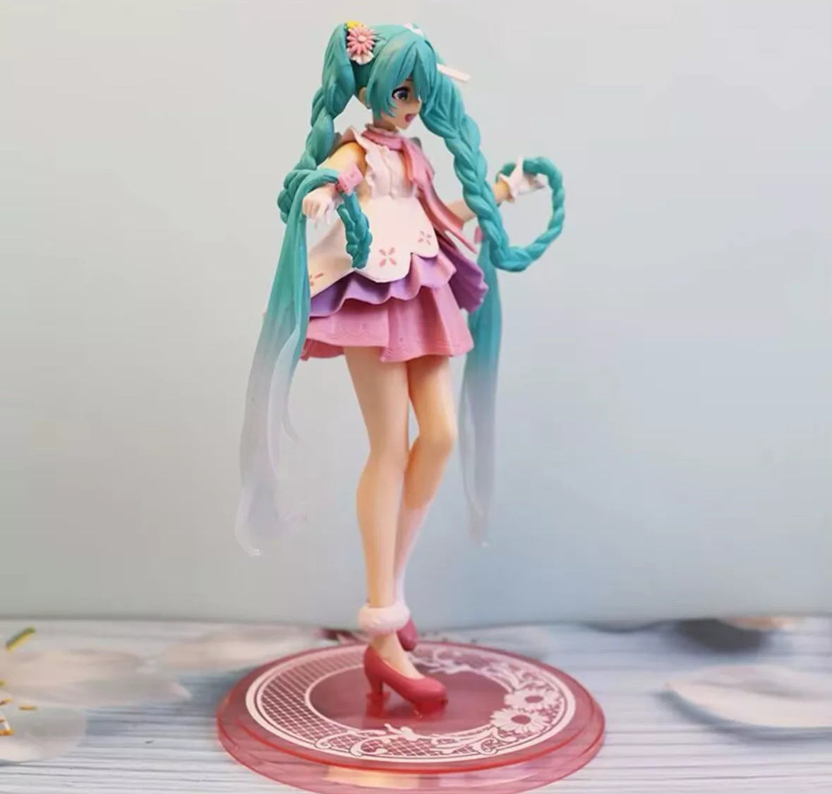 20cm Project DIVA Arcade Pink Cherry Hatsune Miku Figure Anime Figurine Girl Toy