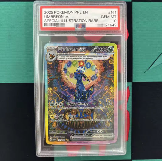Pokemon PTCG Prismatic Evolutions UMBREON ex 161/131 Collection Card PSA 10 Proxy