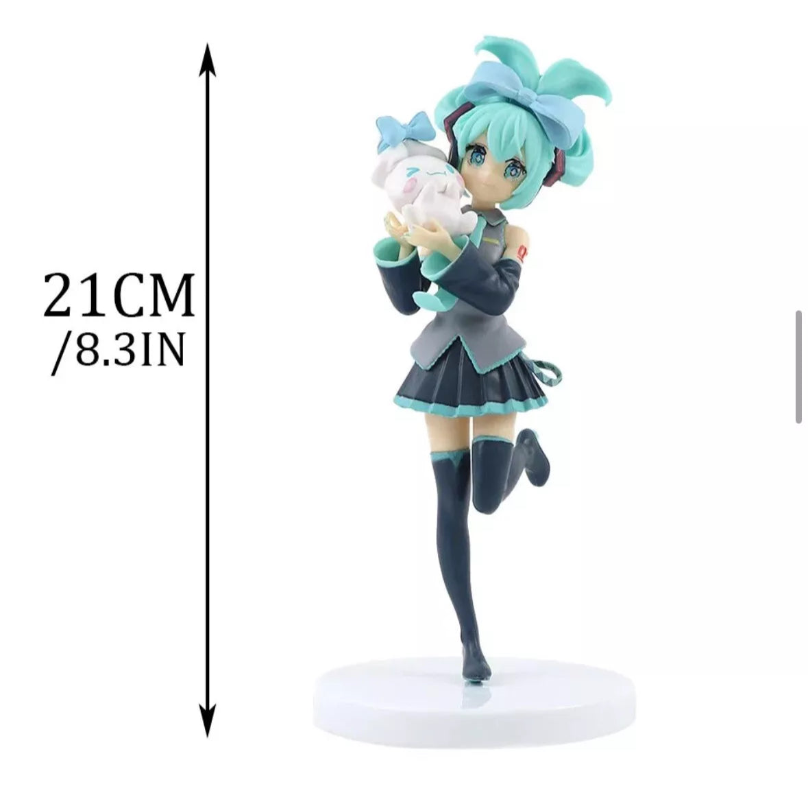 Hot 21CM Anime Hatsune Miku X Cinnamoroll Figure Anime Peripheral Collectible