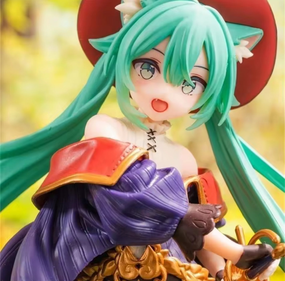 Hatsune Miku Anime Figure Fairy Tale Wonderland Puss In Boots Kawaii Brand New