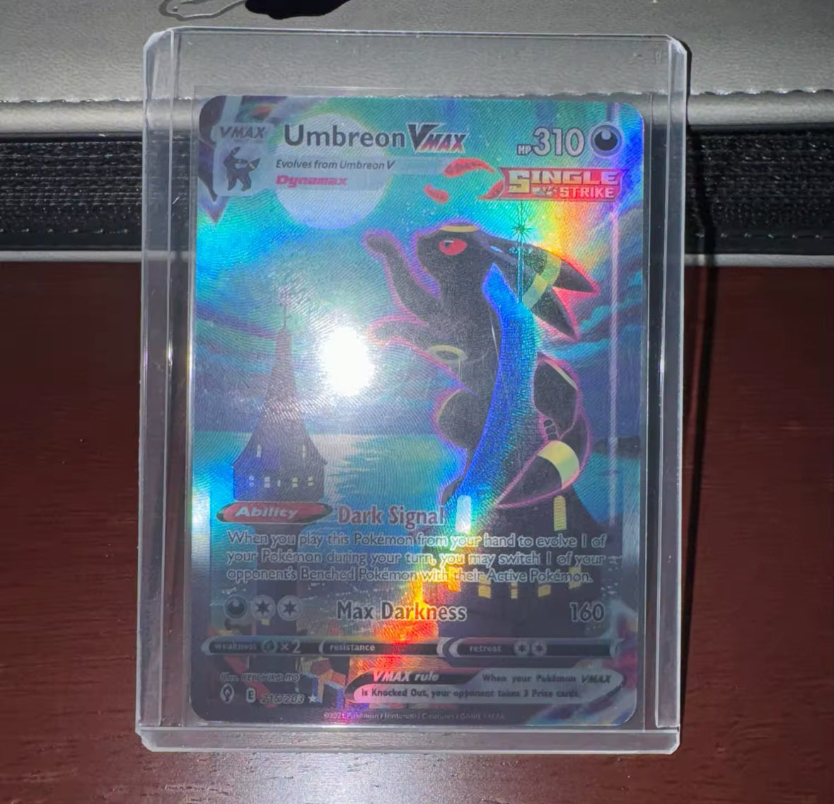 Umbreon VMAX 215/203 Alt Art Pokémon Evolving Skies Moonbreon Read First Pic