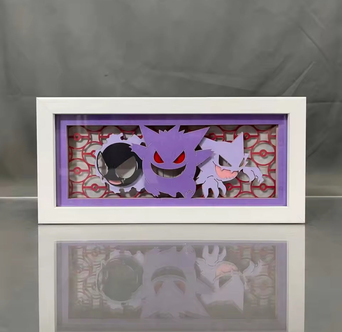 Gengar Evolution Line Decoration Led Wall Ornament Lamp 20x10cm Brand New