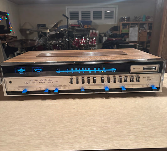 Vintage SEARS Solid State AM/FM Stereo Amp Pre-Amplifier Model 28470 *Serviced*