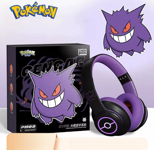 NEW Anime Pokemon Gengar Head-mounted Bluetooth Headset Wireless Noise Reduction