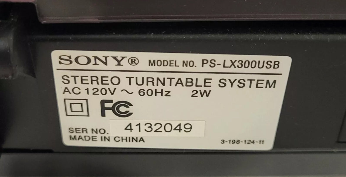 Sony Stereo Turntable Record System PS-LX300USB Belt Drive Tested Works Well👌