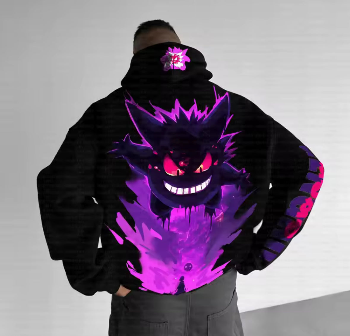 Gengar Painted Hoodie Men's and Women's New S-5XL