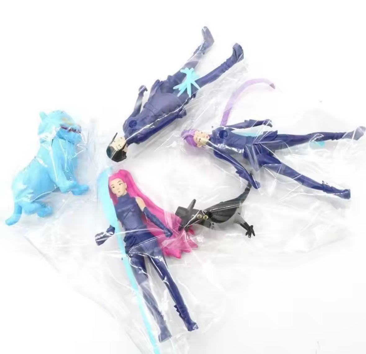 5pcs/Set Kpop Demon Hunters Action Figure. Toy Derpys Tiger Rumi Mira Zoey Sussy