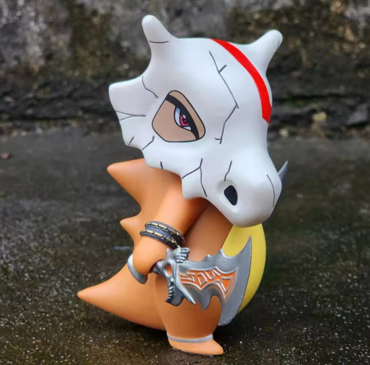 12cm Pokemon Cubone as God of War Kratos Figurine Toy Gift Idea