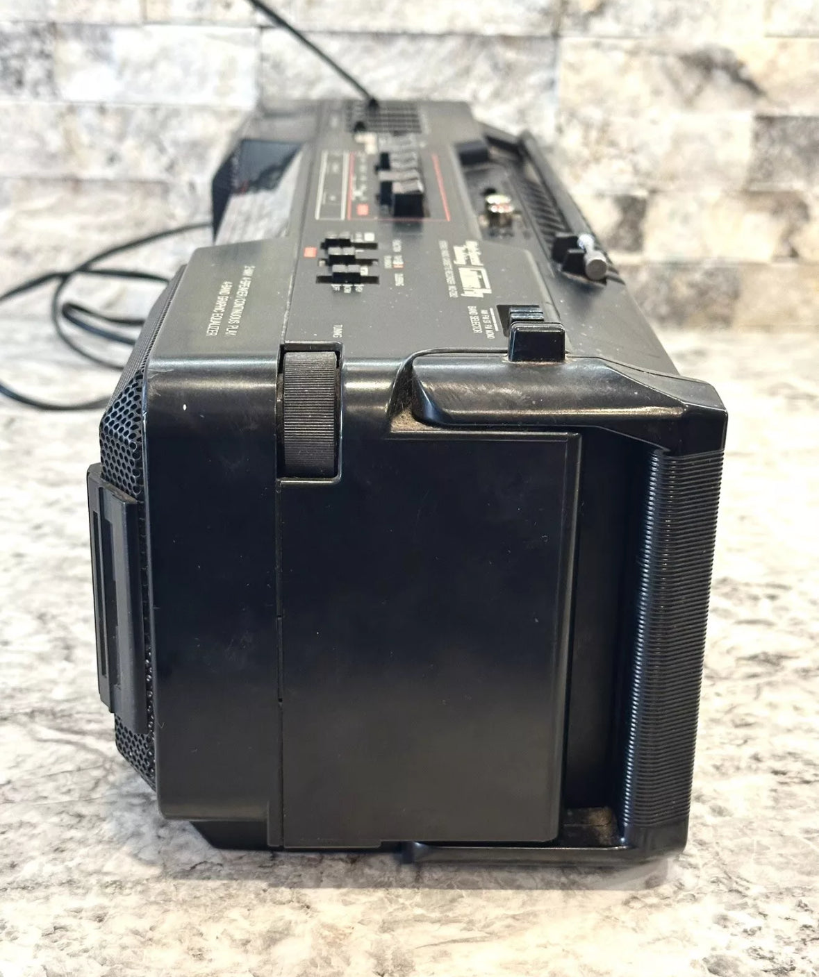 SHARP WQ-T282 Stereo Twin Tape Boombox Vintage Eighties Batteries Not Included